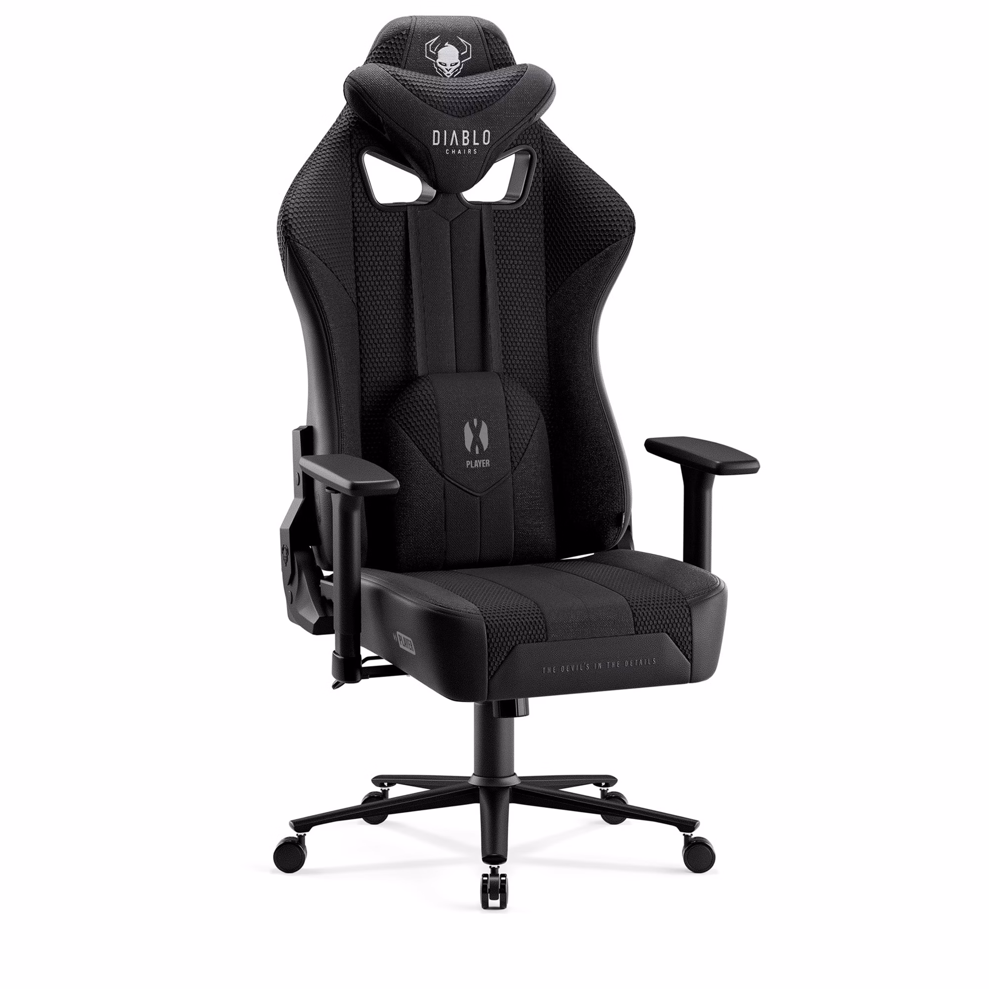 Gamingstol I Tyg Diablo X-Player 2.0, King Size, svart