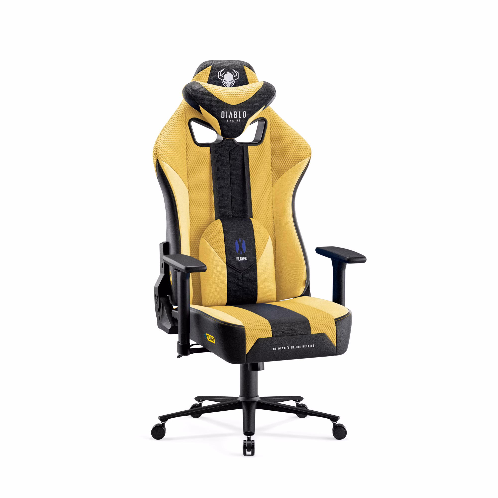 Diablo X-Player 2.0 szövet gamer szék Átlagos méret:Dark sunflower / sárga