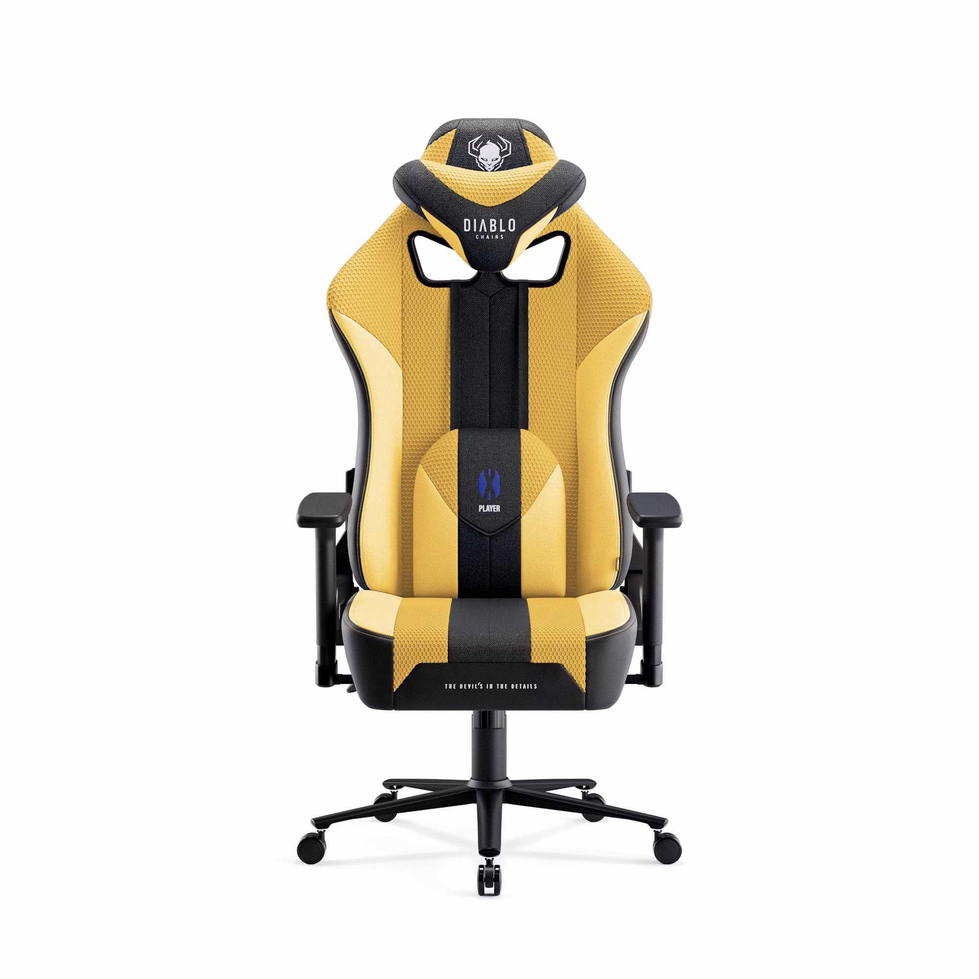 Diablo X-Player 2.0 szövet gamer szék Átlagos méret:Dark sunflower / sárga