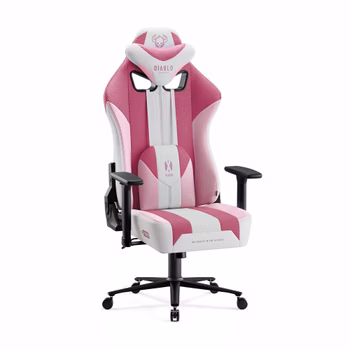 Gaming Stuhl Diablo X-Player 2.0 mit Stoffbezug Normal Size: Marshmallow Pink