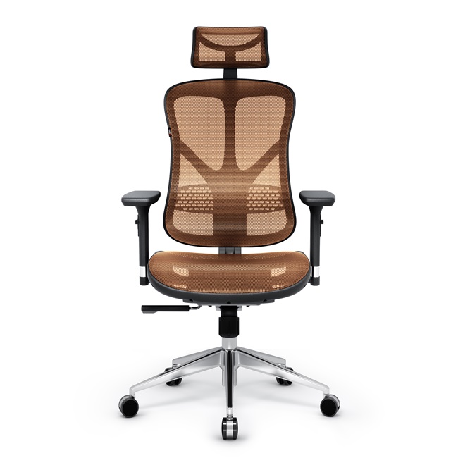 fotel ergonomiczny czarno-pomarańczowy