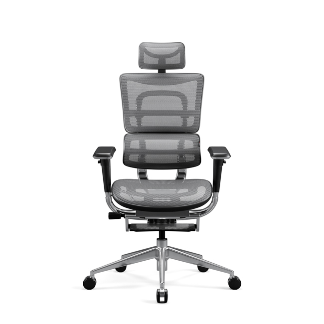 czarno szary fotel ergonomiczny
