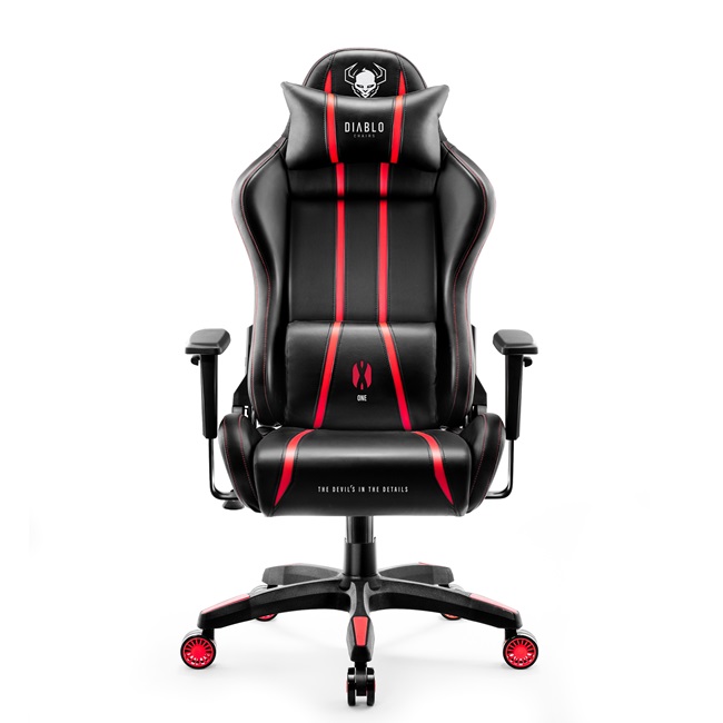 czarno czerwony fotel gamingowy diablo x-one 2.0 king size