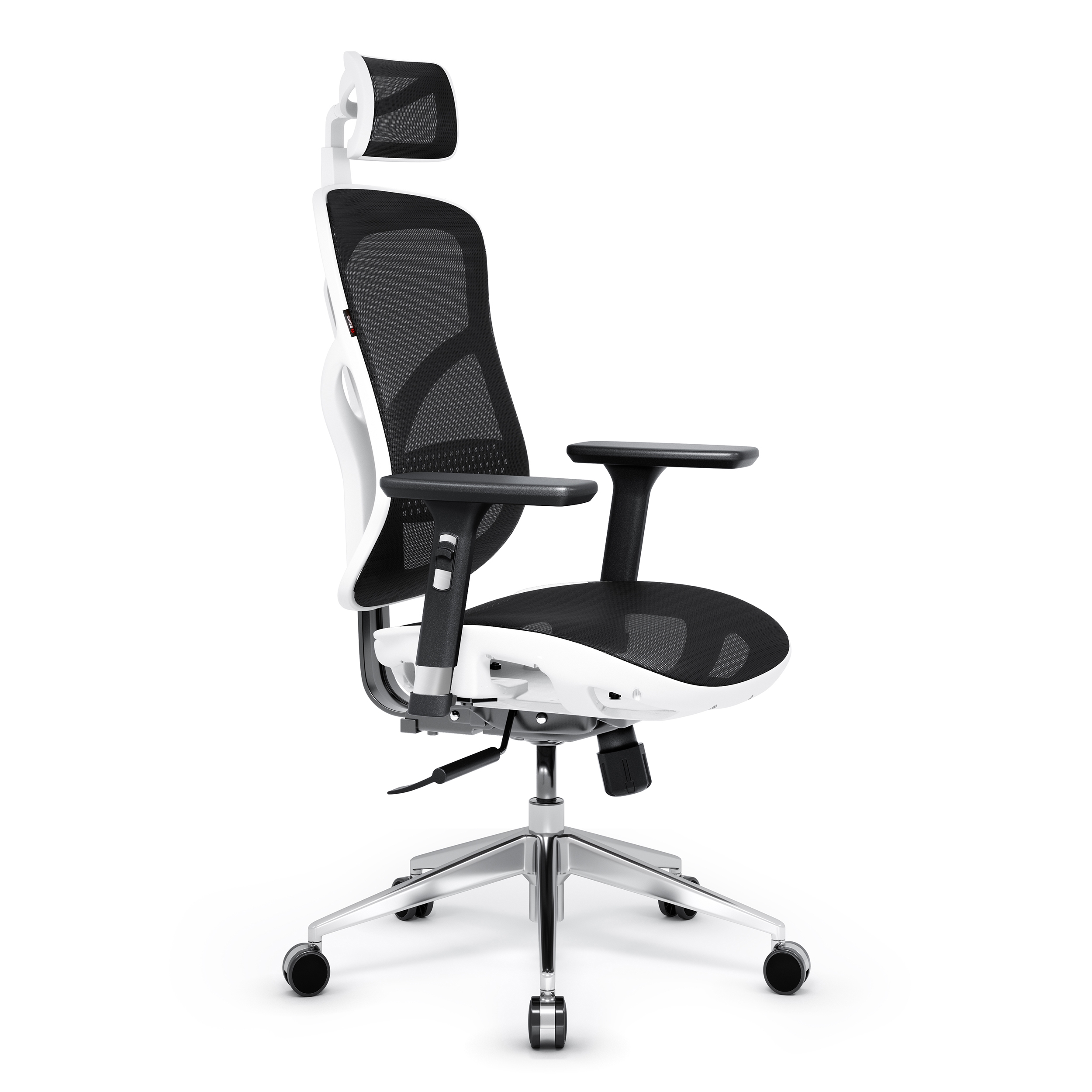 Fotel ergonomiczny Diablo V-Basic, biało-czarny